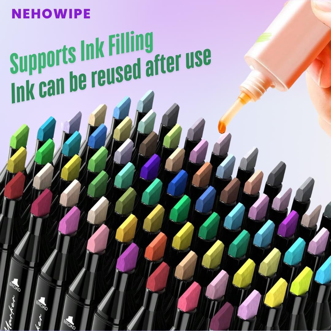 Amazon.com: 168 Colors Dual Tip Art Markers Set, Professional