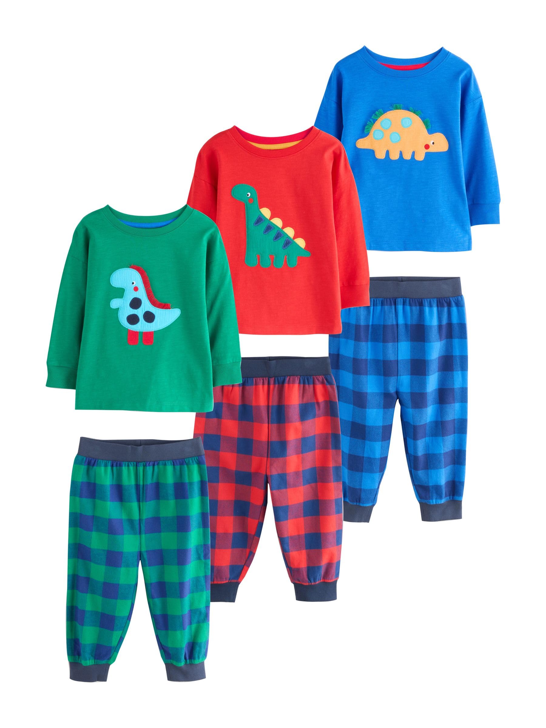 NEXT Niños Pack de 3 Pijamas de pantalón Largo Tejidos con Cuadros