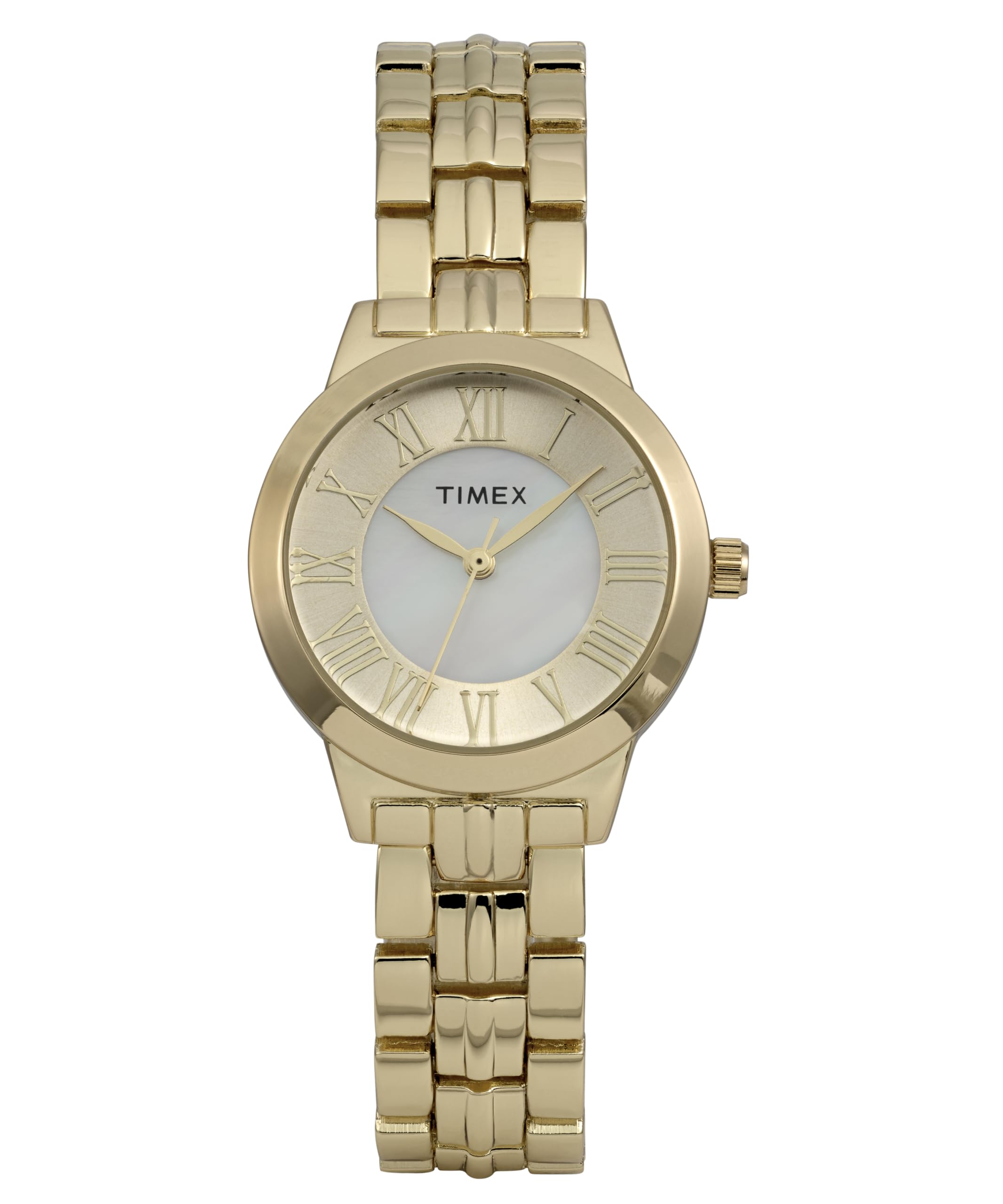 Timex Women's Main Street 30 mm Watch - Gold-Tone Alloy Bracelet with Gold-Tone Dial and Case TW2Y38600