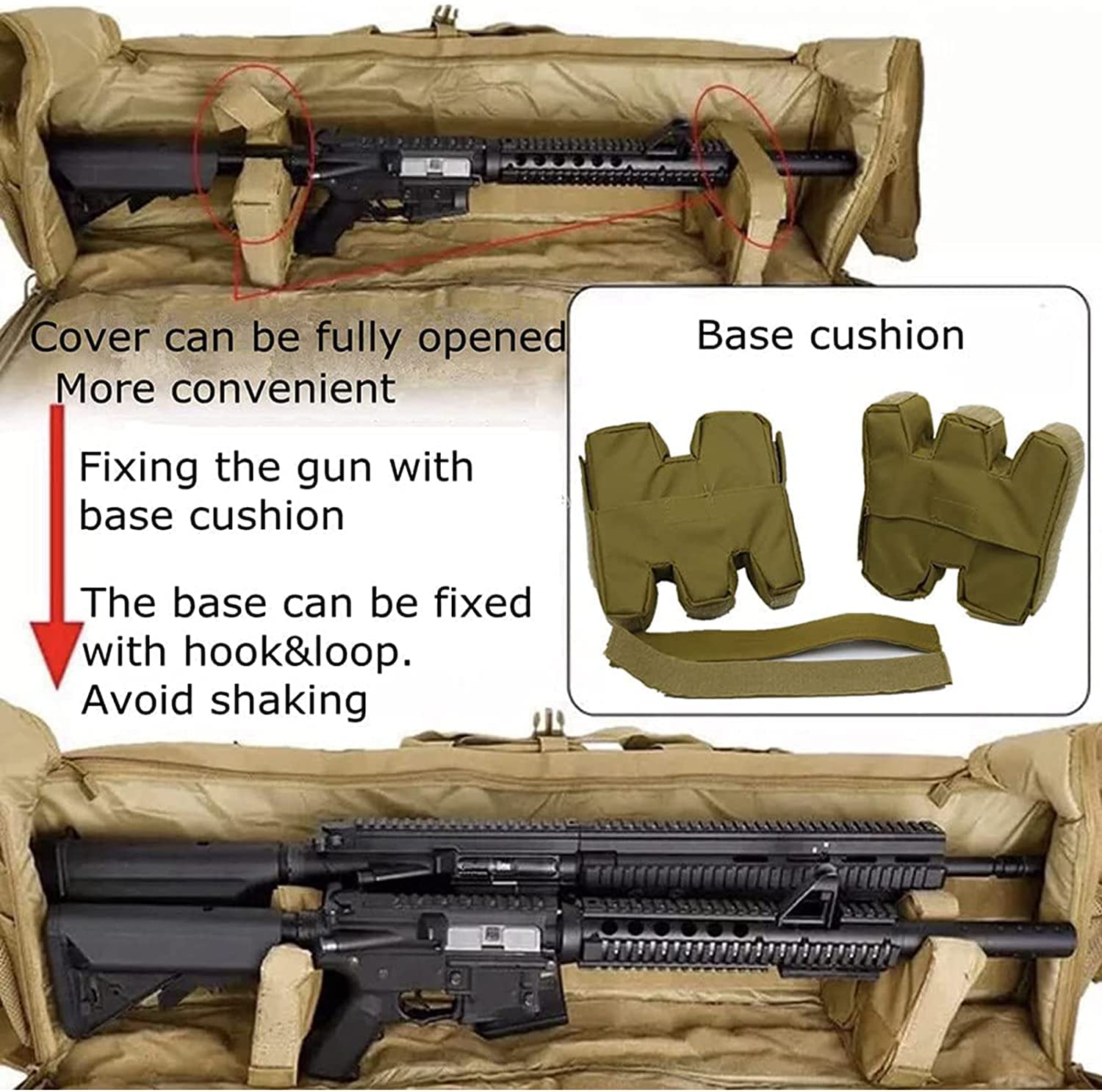 Futerały na karabiny Miękkie futerały na karabiny Taktyczne podwójne długie miękkie etui na karabin Torba na ramię do noszenia karabinu Polowanie Strzelanie Airsoft Karabin Torba d