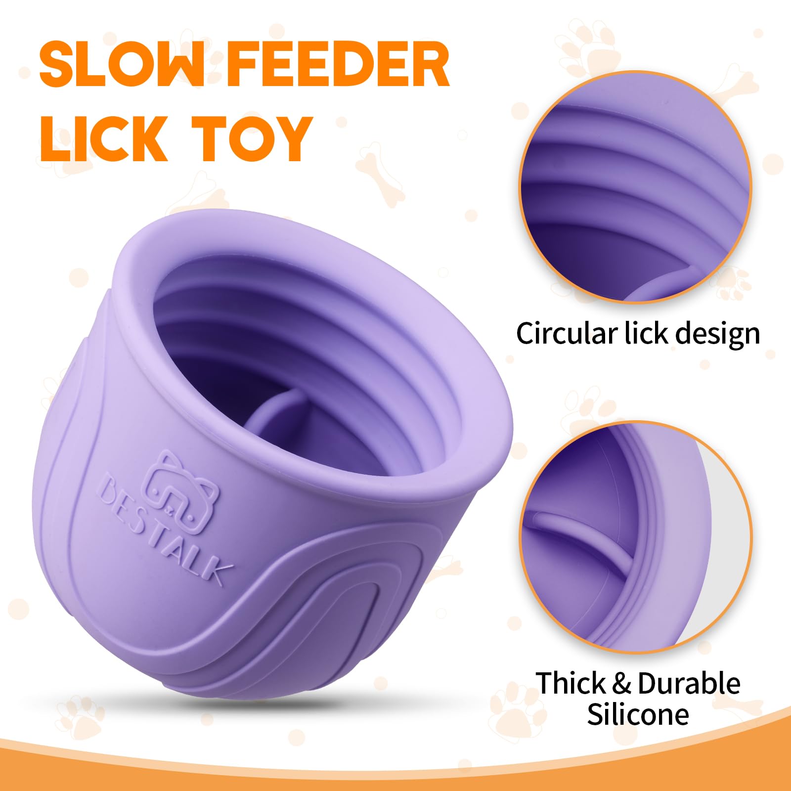 Leckerli-Spender Hundespielzeug, Topple Langanhaltendes Interaktives Puzzle Kauspielzeug für Hunde, Stuffable Dog Enrichment Frozen Lick Treat Toy für Langeweile, BPA-freies Silikon