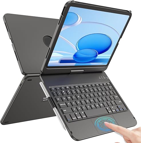 TQQ Funda de teclado táctil para iPad de 10.9 pulgadas (10.9 pulgadas, 2022), funda para iPad de 10. generación con teclado, cubierta protectora