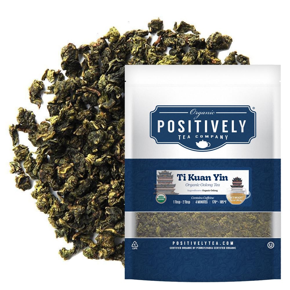 Ti Kuan Yin Organic Oolong Tea – Loose Leaf, 16 oz