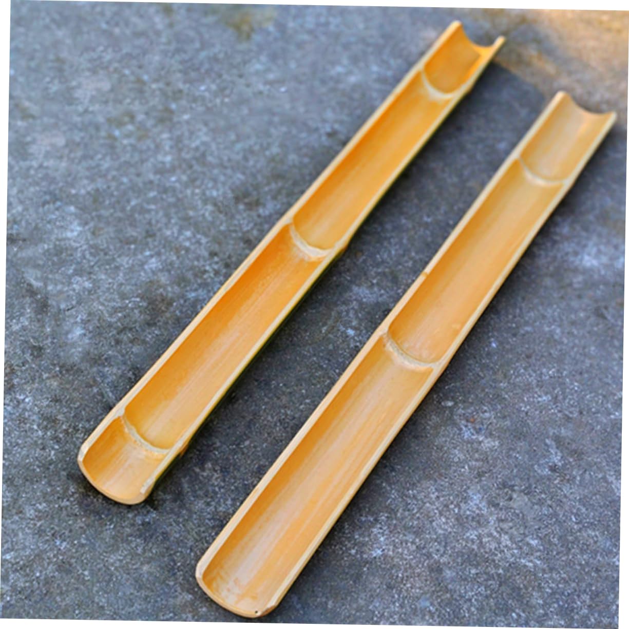 PRETYZOOM 2pezzi Fontana Acqua Bamboo Piccola Riciclo Per Acquari e Giardino Decorazione Naturale in Bamboo Resistente Canale d Acqua Multiuso Per Esterni e Vasche Pesci