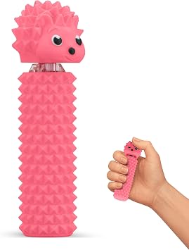 Distractibles Hedgy - The Hedgehog Sensory Pain Stim Fidget Clicker, Spike Textured for Stress Relief, Focus and Concentration Pink