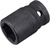 uxcell 12 Drive by 17mm 6-Point Impact Socket, CR-V Steel 1.5 Length, Shallow Metric Sizes