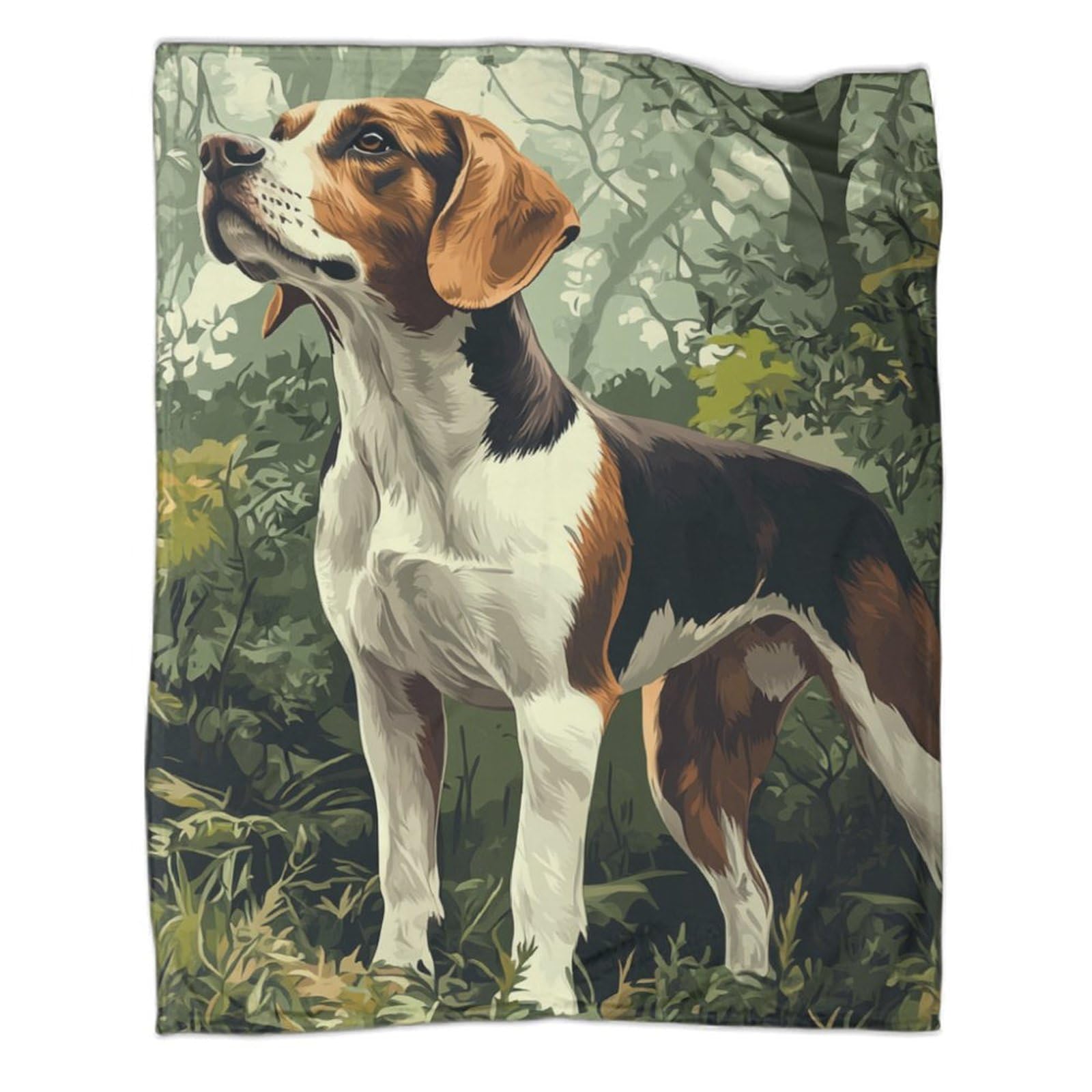 Couverture de voyage Beagle douce et chaude pour adulte lit et canape 127x152 cm