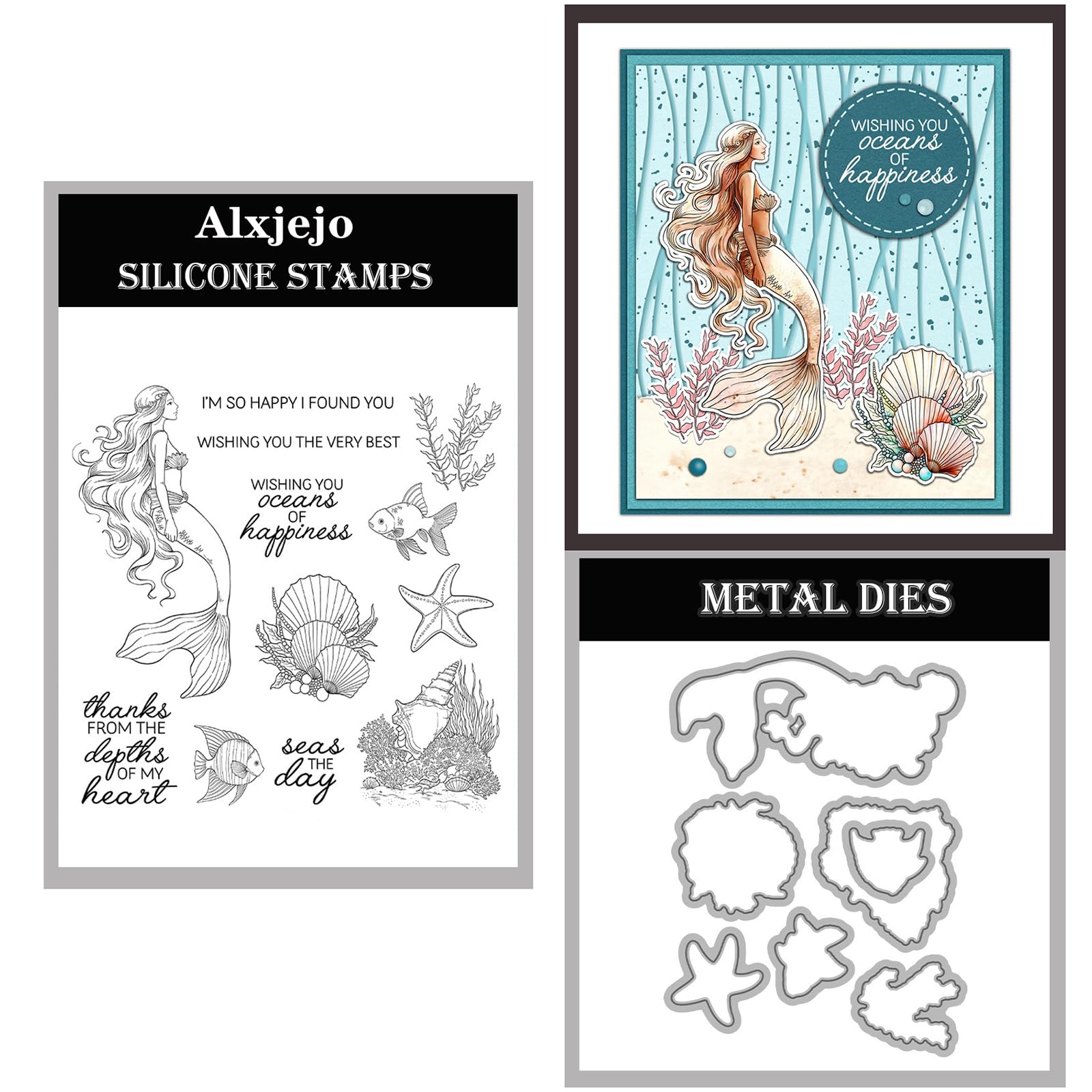 Alxjejo Cutting Dies and Stamps Set 2024-2025-2026,Stamps and die for Card Making for DIY Birthdays, Thanksgiving Day, Valentine's Day, Scrapbooking, Art Craft, Festivals Greeting Card Album