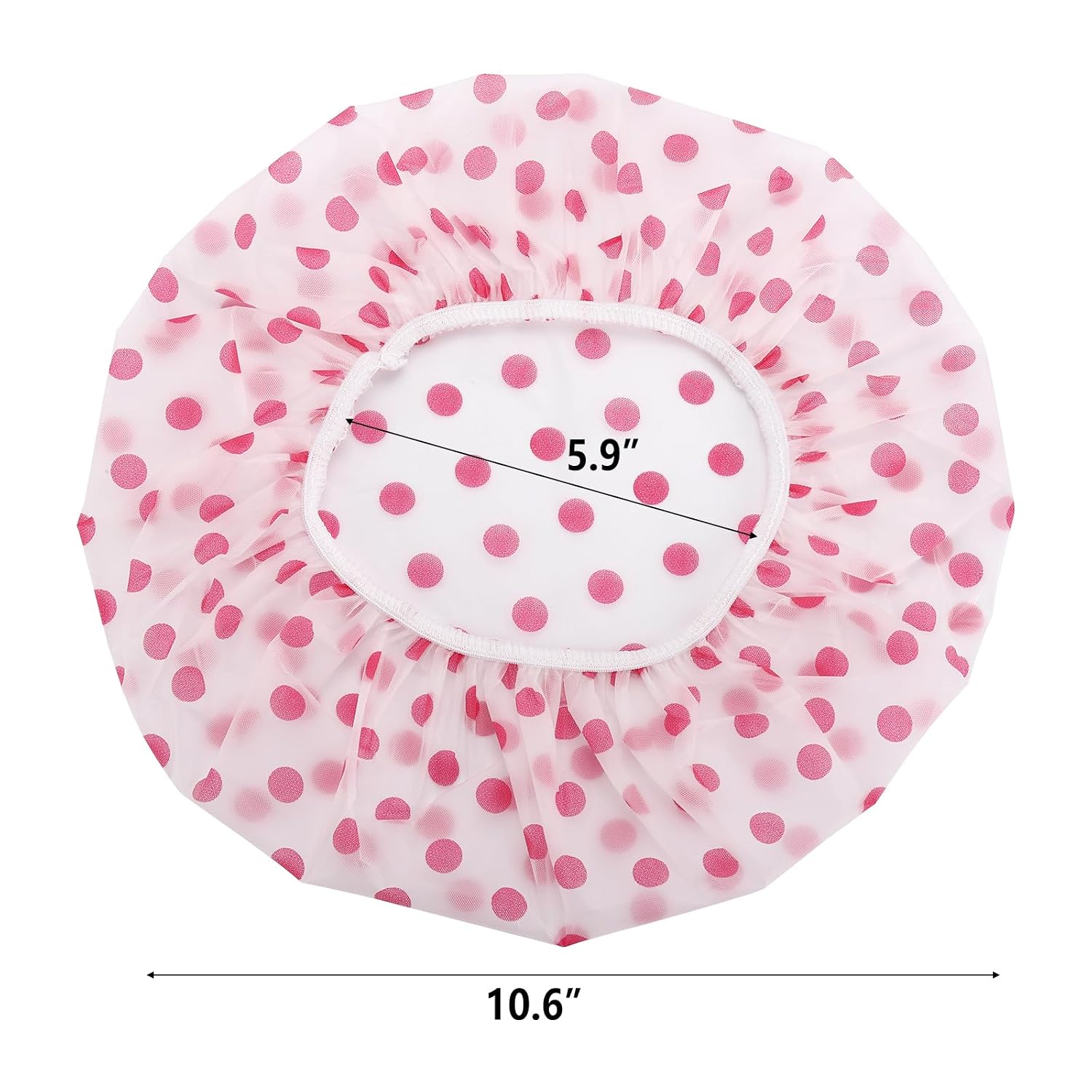 12Pcs Shower Cap for Women, Reusable & Waterproof Bathing Cap
