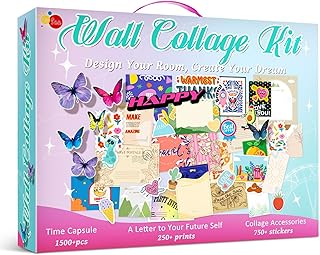 EggSun Light-Up Wall Collage Kit for Teen & Tween Girls 1000+ DIY Craft Pieces for Creative Illuminated Bedroom Art, Birthday and Room Decor Gift, Ages 11, 12,13, 14, 15, 16