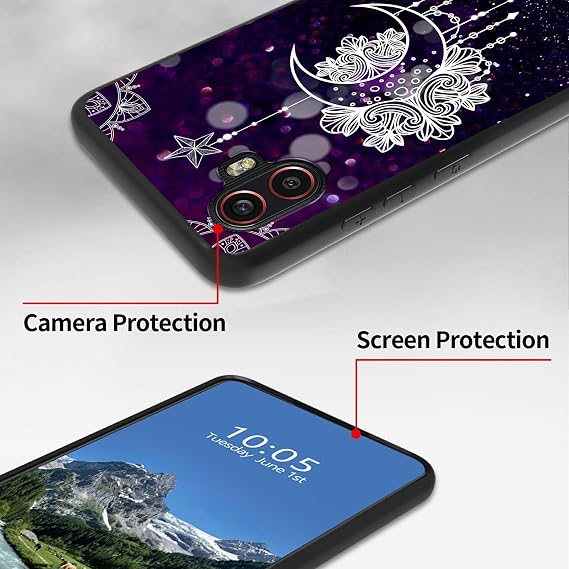 Moonflower Case for Samsung Galaxy Xcover Pro 2/Xcover6 Pro 6.6, Slim Soft TPU Silicone Protective Cover, Anti-Slip Grip & Shockproof