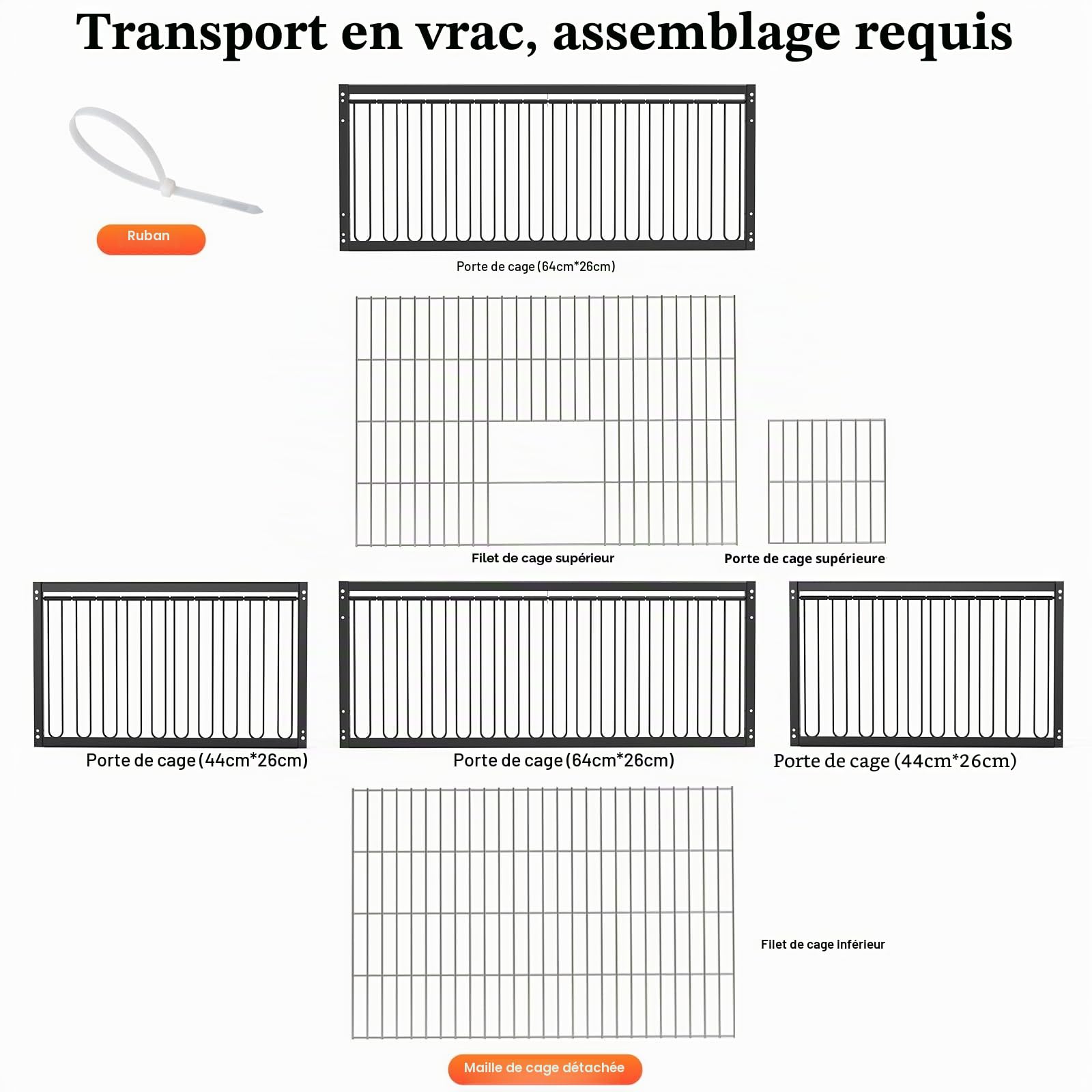 Cage à pigeons, 60 cm, pour la collecte des pigeons, pigeons voyageurs, pigeons à viande, cailles, noir