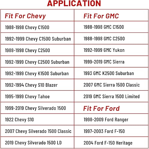 Miniatura 2 de Kit de suspensión de grillete trasero de 2 pulgadas que reemplaza # 410520 compatible con Chevy y GMC C1500/C2500 1988-2019 Silverado Sierra 1500