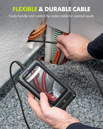 Miniatura 5 de Cámara de inspección de boroscopio con luz, cámara endoscopio industrial con pantalla LCD de 4.3 pulgadas, cámara digital de serpiente HD