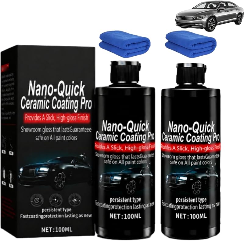 Automotive Nano Ceramic Coating Spray, Nano Ceramic Coating for Cars, with Dust and Water Repellent Properties - Long-Lasting and Durable with Gloss, Suitable for Continuous Use