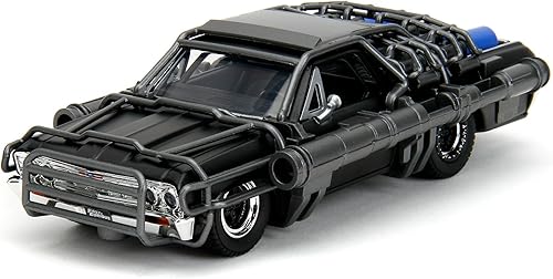 1967 Chevy El Camino con cañones Matt Black Fast X (2023) Serie de películas 132 Modelo de automóvil fundido a presión por Jada 34733