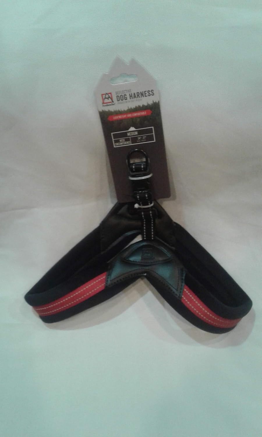 Avalanche Red & Black Soft Plush Padded Dog Harness~Medium~