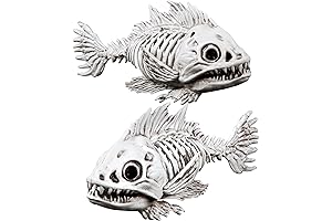 Animal Skeleton Halloween Decor - 2 Pcs 9.8' Fish Skeleton