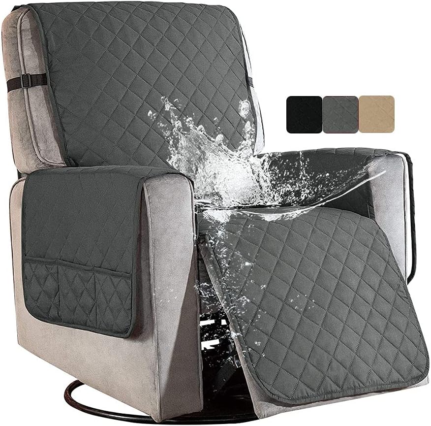 ELYSYSRL Sesselschoner Wasserdicht - Rutschfeste Sesselauflage Mit Taschen Für 1-Sitzer, Farbe #2