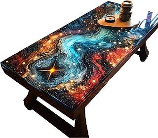 Table Colorful Galaxy style with Fluid Acrylics & Epoxy, DIY Table, Abstract Painting Table, Galaxy Table , Handcrafted Resin Table, Living Room Table, Dinning Table, Sofa table, Bar Table (24x48 inch)