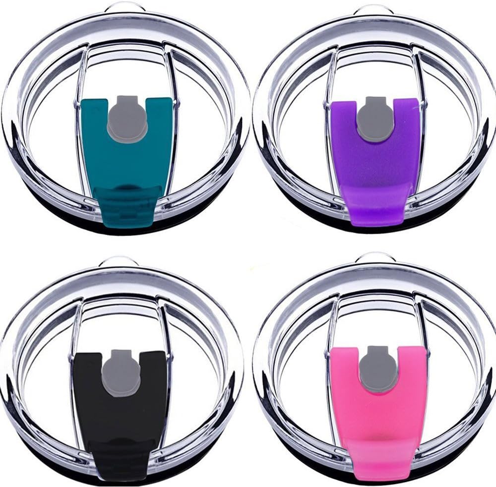 Tumbler Replacement Lids, Spill Proof and Splash Resistant Lid for Rambler, Ozark Trail, Straw Friendly (Double Hole, 30 OZ)
