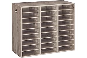 HOOBRO 27 Compartment Wooden Mailbox Organizer