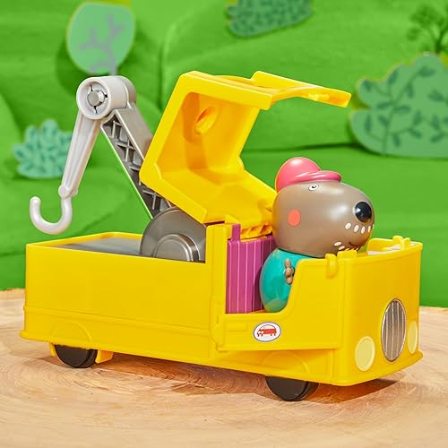 Miniatura 7 de Peppa Pig Juego de vehículos de construcción y figuras de camión de remolque del abuelo, juguetes preescolares para niños y niñas de 3 años en