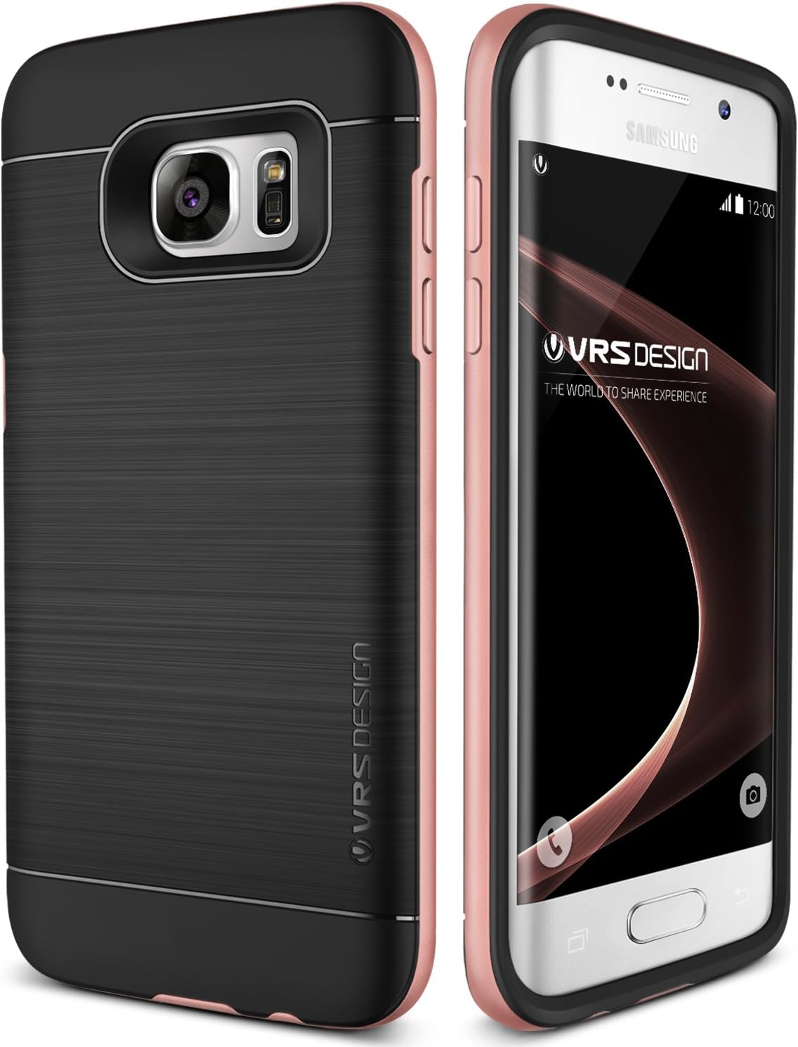 Galaxy S7 Edge Case, VRS Design [High Pro Shield][Rose Gold] - [Military Grade Protection][Slim Fit] For Samsung S7 Edge