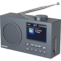 Mycket Portatile DAB, DAB+ Radio, FM Digital Radios con 2025 Tecnologia del Ricevitore Signal più Recente, Radio Ricaricabile con Bluetooth 5.0,Doppia Sveglia, 40 Preimpostazione, 2,4″ Colori Display
