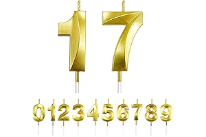 Shimmering 17th Birthday Candle