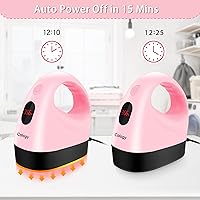 Vista 5 de Calogy Mini prensa de calor, máquina de transferencia de calor, control de temperatura constante, base de seguridad aislada, se adapta a Rosa