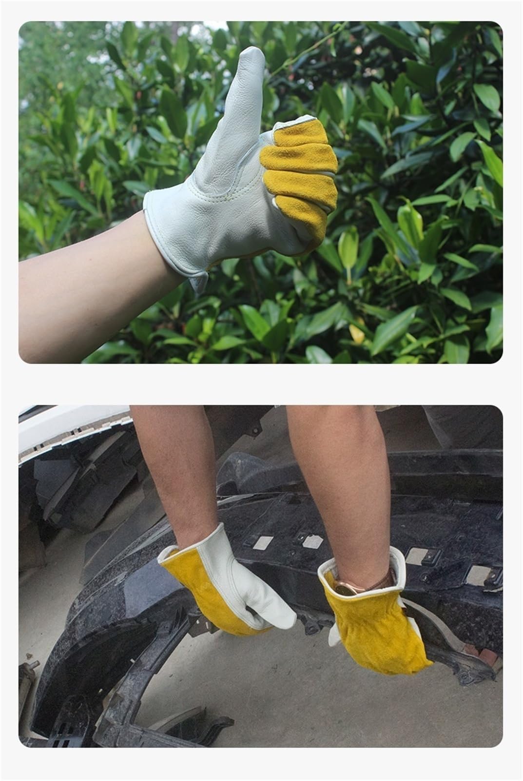 Arbeitshandschuhe Aus Rindsleder Zum Schweißen, Gartenarbeit Und Sport