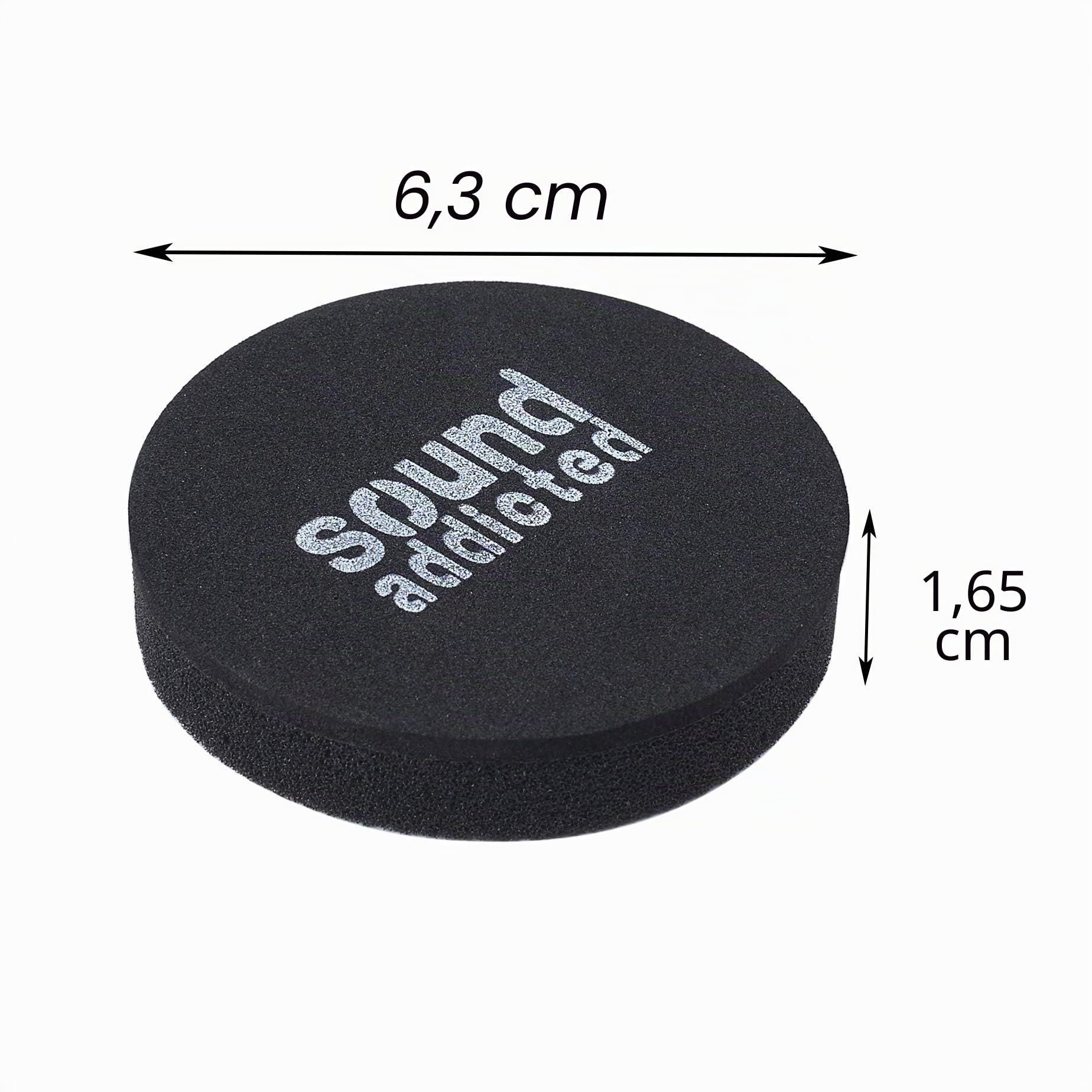 Sound Addicted Isolationspads für Soundbar – Anti-Vibrations-Schaumstoff-Pads, Füße (4 Stück), 6,3 x 1,6 cm, geeignet für die meisten Soundbars – BarPads (rund)