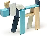Vista 12 de Conjunto de 24 bloques magnéticos de madera de Tegu, blues