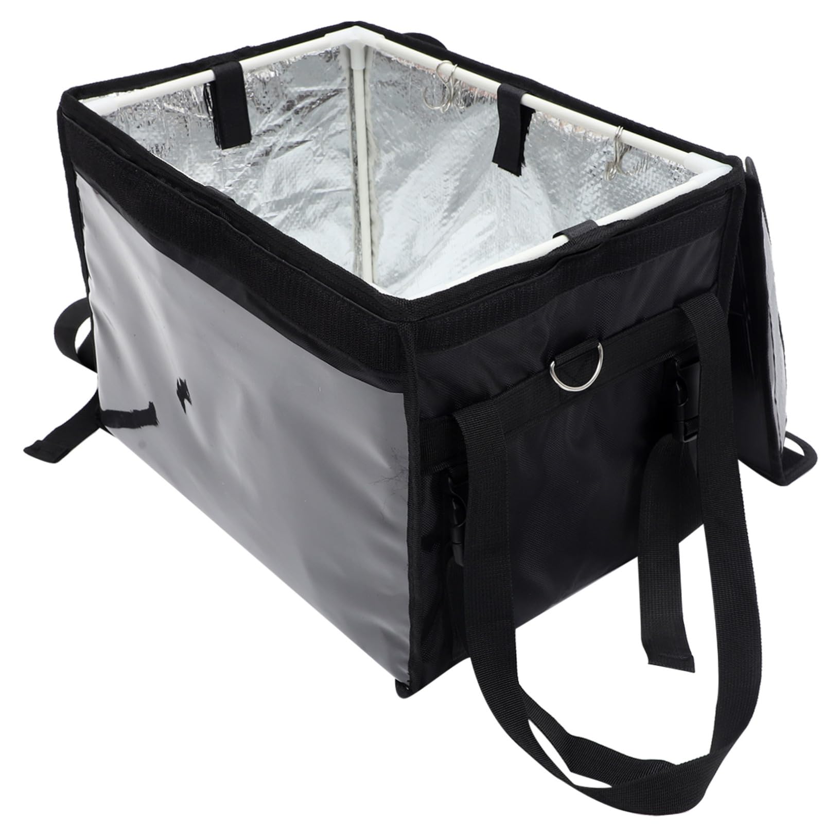 Ciieeo Caja de Aislamiento Térmico de 32 L en Nylon Negro para Reparto | Conservación del Calor, Diseño Ligero, Uso Exterior y Compras, Formato para Llevar