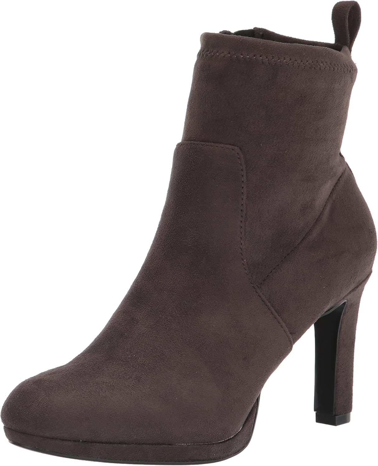 LifeStride Womens Jersey Platform Ankle Boot Iron Grey 8.5 W