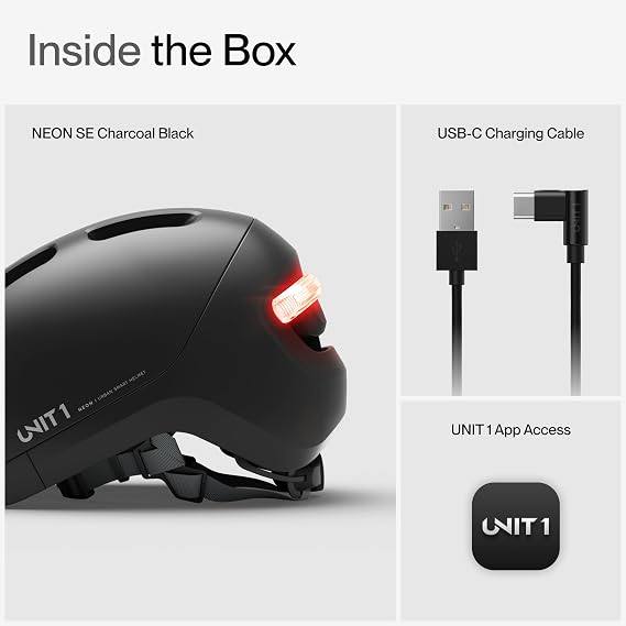 UNIT 1 NEON SE Smart Bike Helmet with Integrated Rear Light