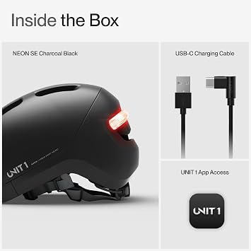 UNIT 1 NEON SE Smart Bike Helmet with Integrated Rear Light