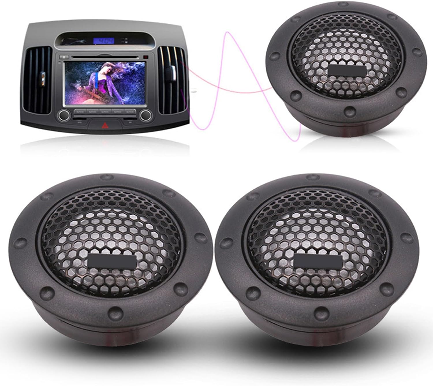 Auto Sound Upgrades Tweeter Speak Set Easy Installation Vehicle High Ranges Tweeter Speak for Enhances Fidelities Sound Audiophile Accessories