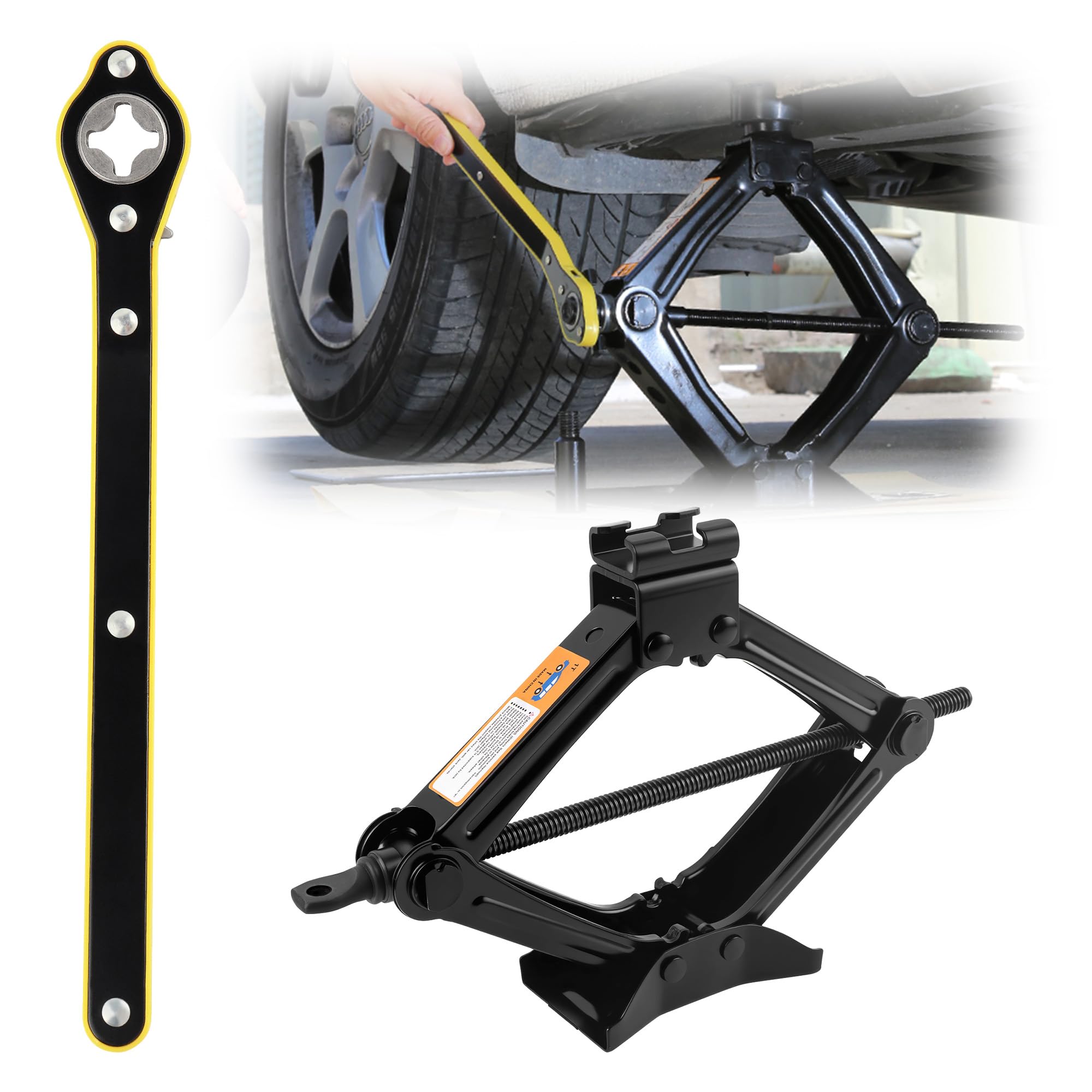 jackページ Amazon.com: Scissor Jack for Car, Portable Tire Changing Kit with