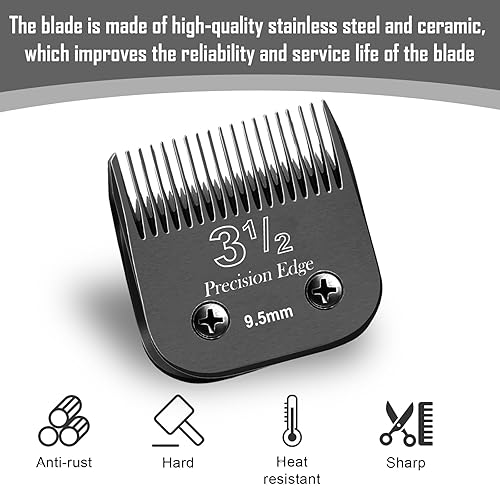 Miniatura 4 de Juego de 4 cuchillos de acero inoxidable de repuesto desmontables profesionales, compatibles con Andis AGC, BDC, BGC, MBG, oster Classic