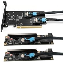 RGEEK PCIe Bifurcation x16 to x8x8, x16 to Dual x8 Bifurcation Riser Card