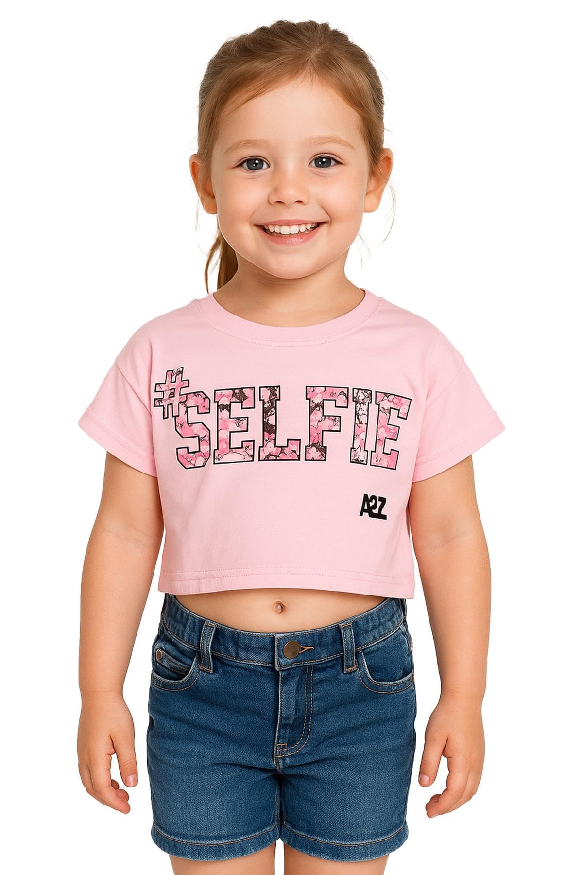 A2z 4 Kids Girls Baby Pink Selfie Floss - Crop Top Selfie Splash 13