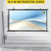 Projection Screen 30/40/50/60/72 Inch Wall Mounted Screen Manual Hanging Projector Screen 16:9 4K Hanging Wall Mounted Roll Manual Projection Screen Home Theater Installation Easy Teaching Supplies