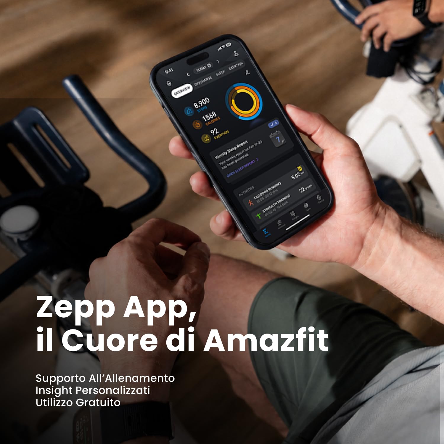 Amazfit Bip Max 50mm Smartwatch, Display AMOLED da 2.07", Autonomia fino a 20GG, GPS, 4GB, Mappe Offline, Fitness Tracker, Hybrid Training, 150+ Modalità Sportive, HYROX, 5 ATM per Android e iPhone