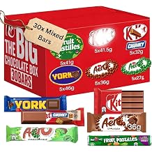 30x Chocolate Box Selection -Crispy & Classic Chocolate Treat Selection, Birthday & Thank You Hamper for All Ages Assorted Chocolates Gift Box, Mothers Day Gifts
