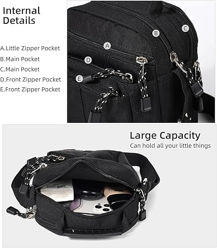 Miniatura 5 de KL928 Bolsa de mensajero para hombre Bolso cruzado de hombro, bolsa de viaje para hombre, bolso casual para trabajo y negocios