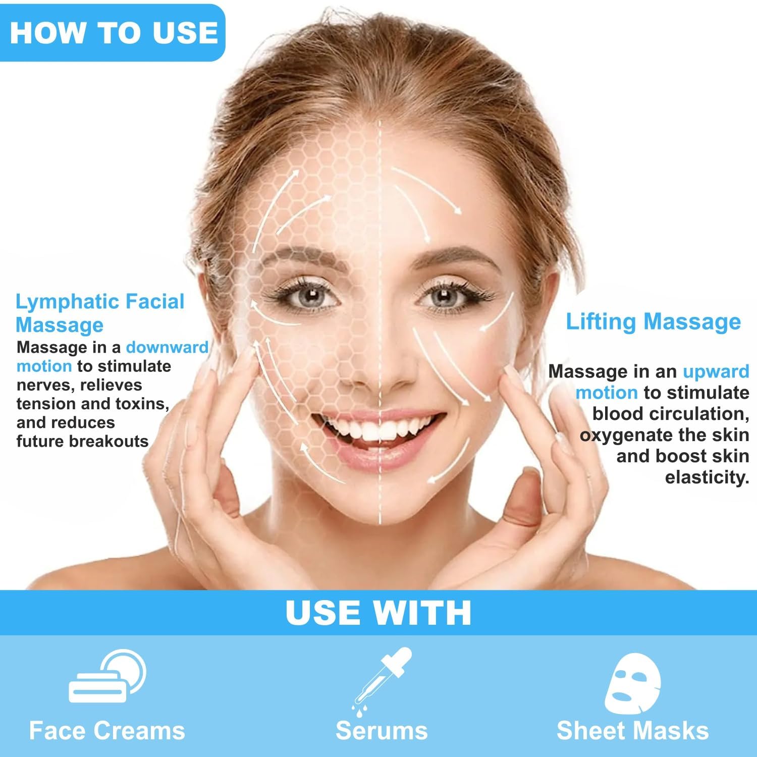 Aanahil Facial Ice Globe Smart Cool Face Roller Ball Ice Massage Tools for Face, Neck & Eyes Reduce Dark Circles, Puffiness, Wrinkles Anti-Ageing & Skin Tightening Crystal Ice Roller (Pack of 2) 3