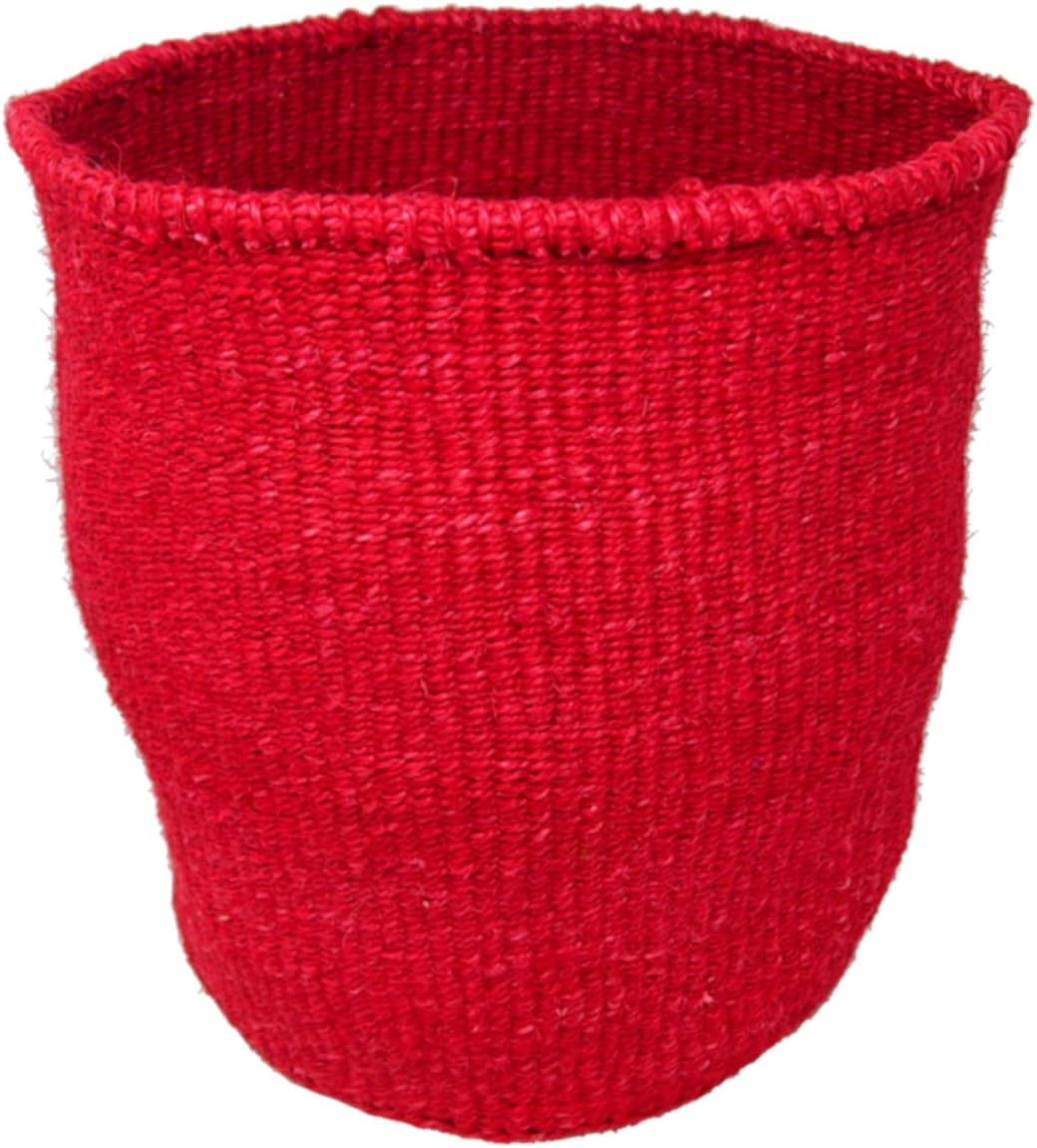 Orikago かご L 赤 鉢カバー インテリア ゴミ箱 エレガント おしゃれ 手作り ベーシック レッド 古典