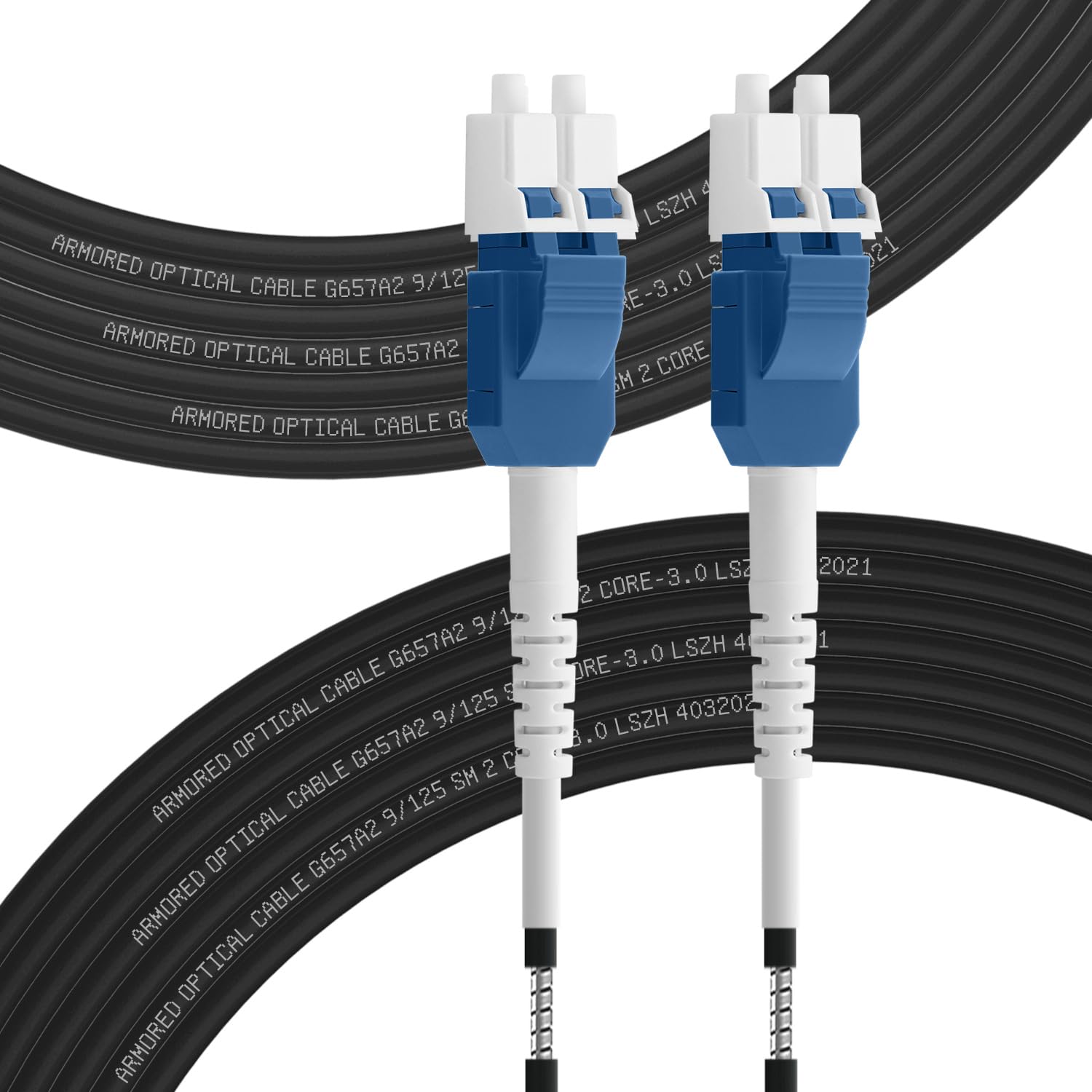 FLYPROFiber Lot de 4 câbles de raccordement OM4 LC vers LC, fibre optique | Options de longueur